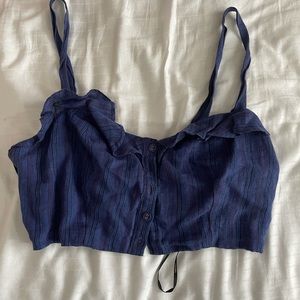 Forever21 blue crop top